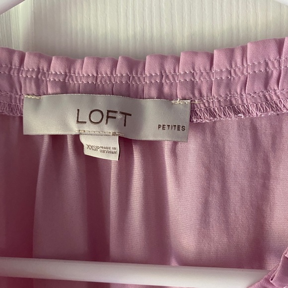 2/$20: LOFT Petites Ruffle Henley Tank Blouse - Picture 6 of 6